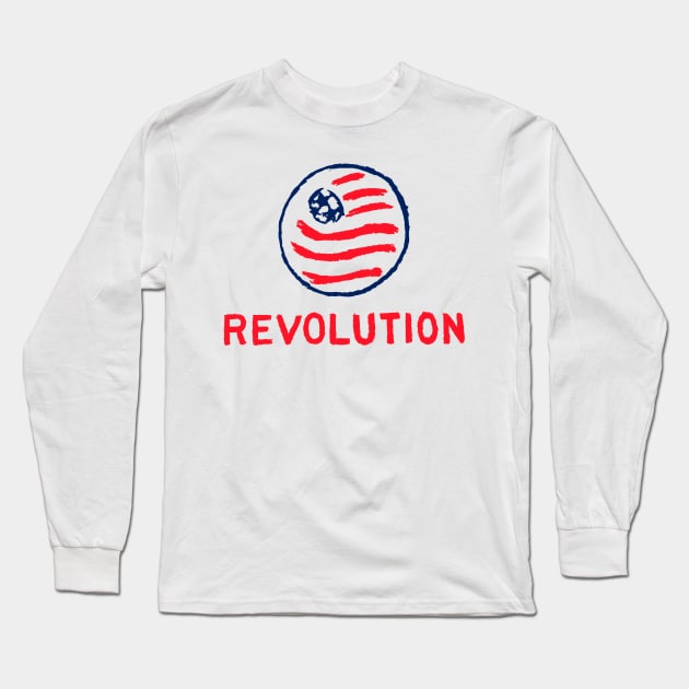 New England Revolutioooon 07 Long Sleeve T-Shirt by Very Simple Graph